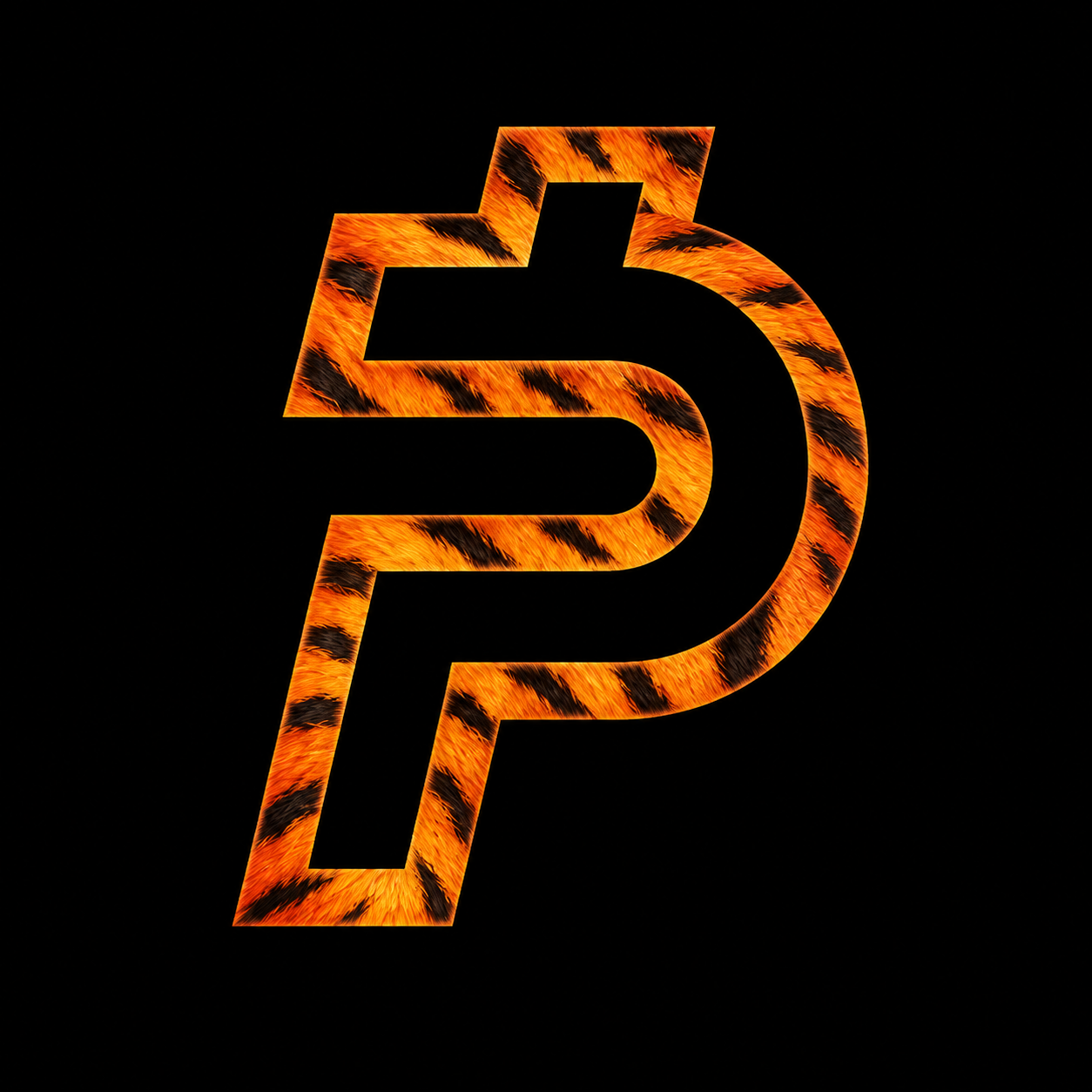 TIGROPAID striped emblem on black background